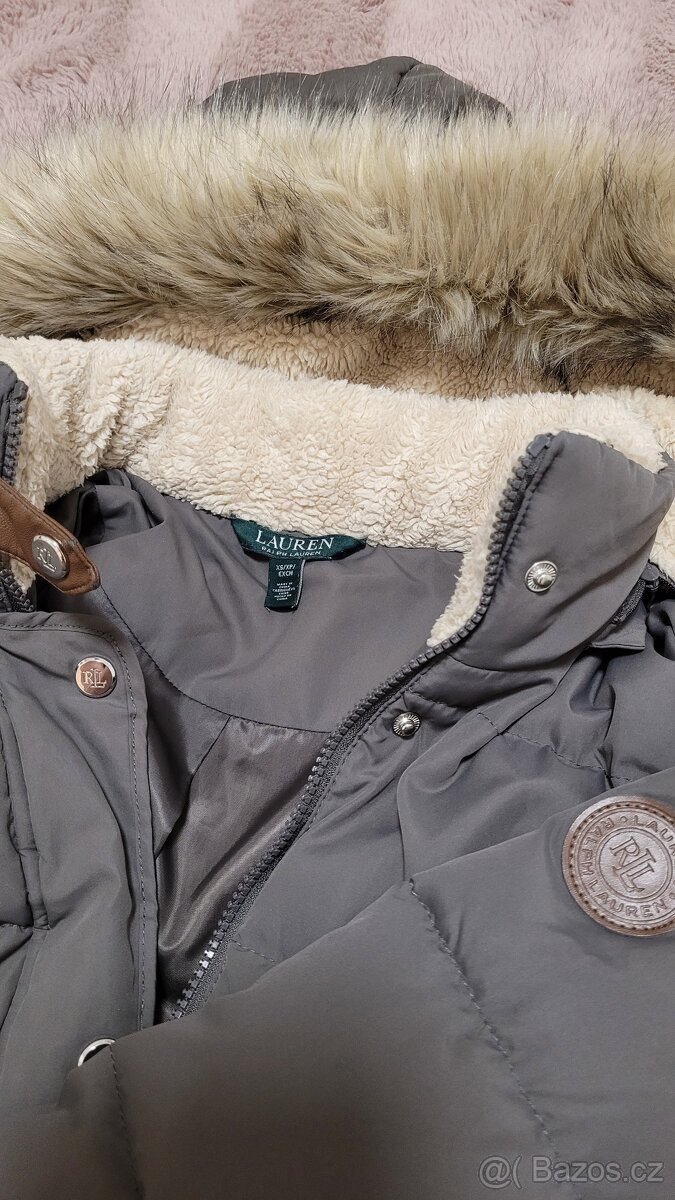 Zimní teplá delší bunda kabát Ralph Lauren vel XS - 3
