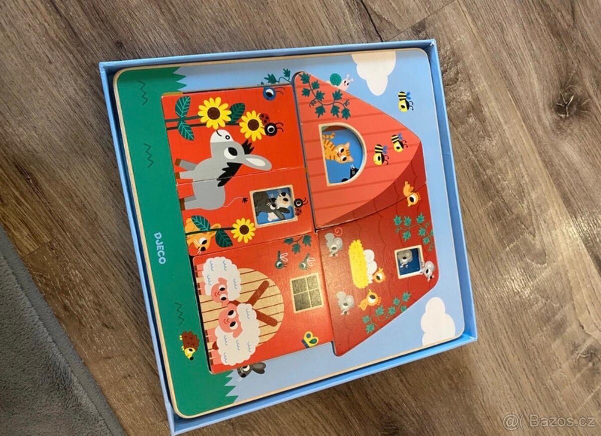 Djeco třívrstvá skládačka/puzzle - 3