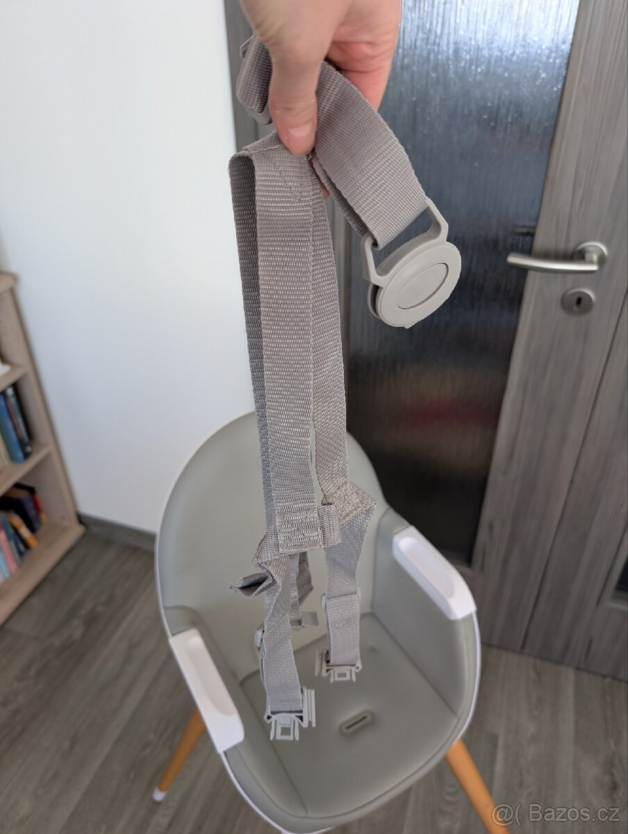 Dětská jídelní židlička Kinderkraft FINI šedá - 3