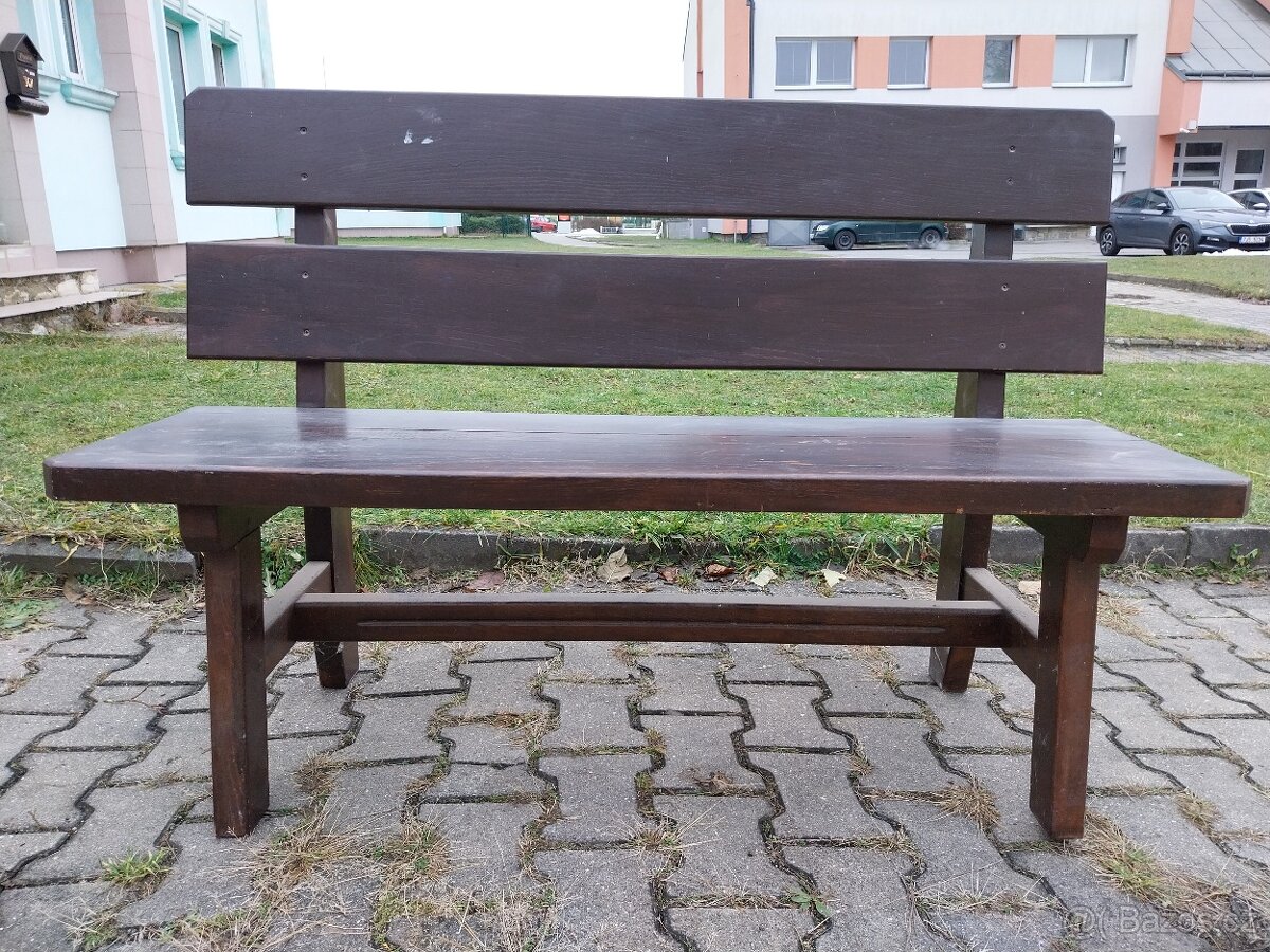 Dřevěná zahradní lavice - 3