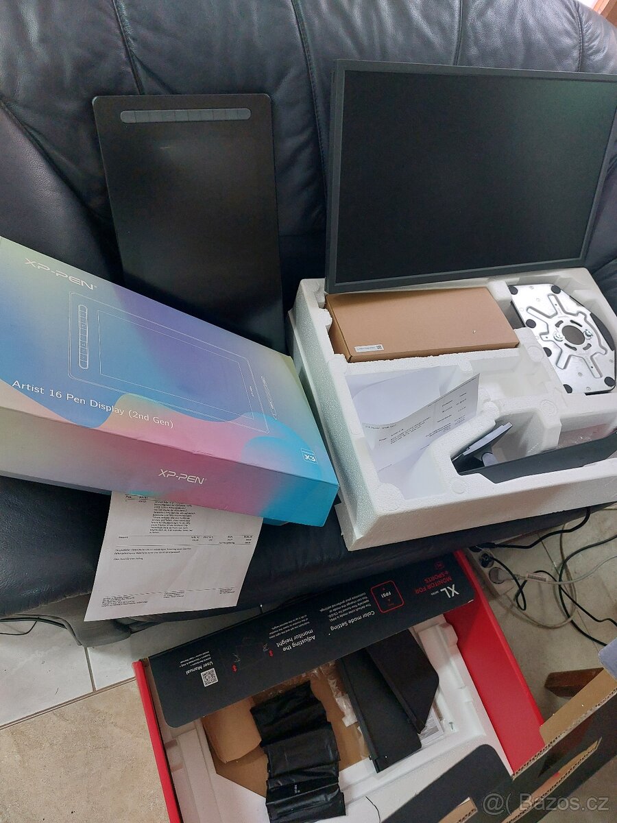 Herní monitor BenQ 24.5" a grafický tablet XP-Pen, DOKLADY - 3