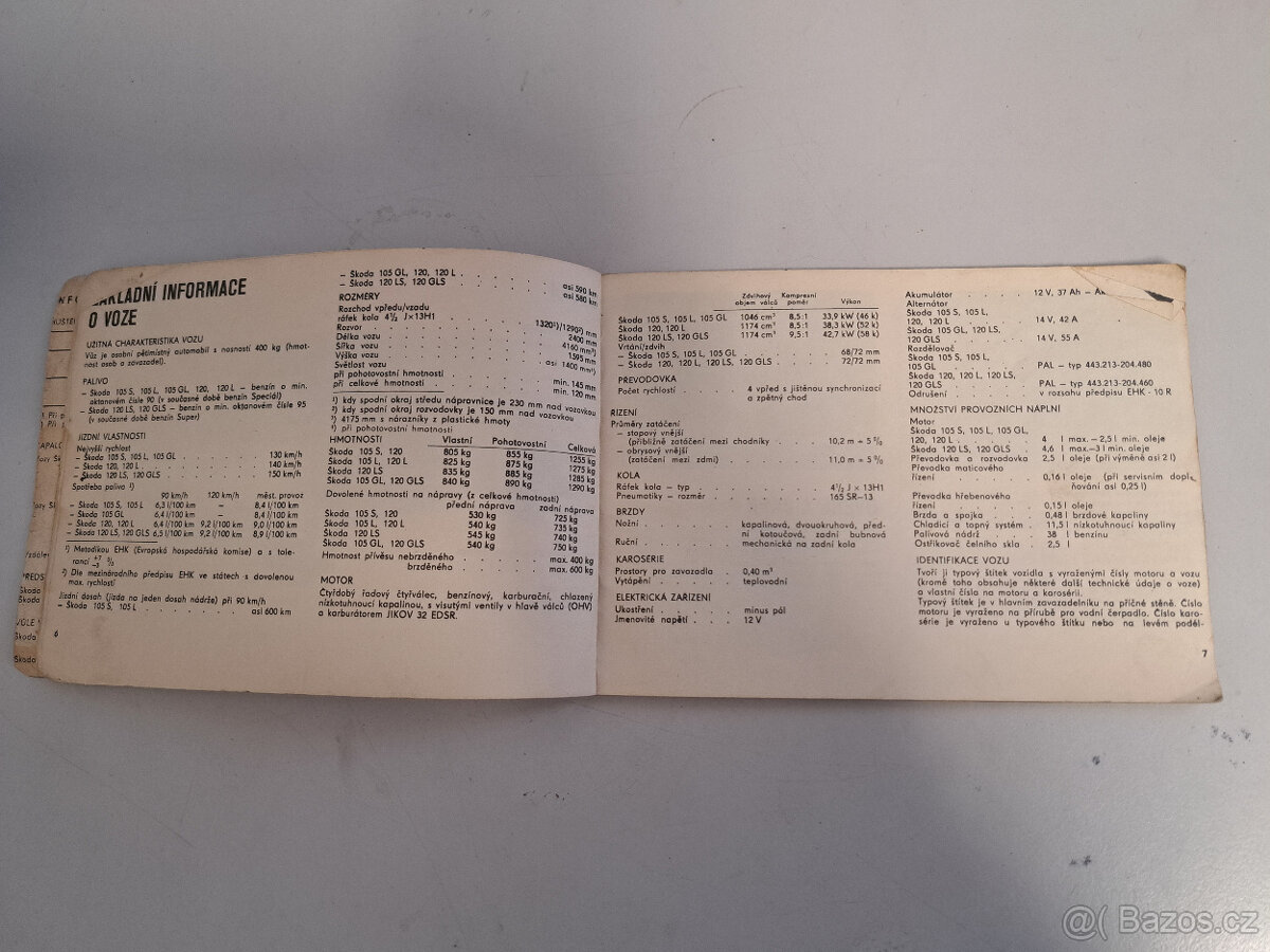 Návod k obsluze Škoda 105L, 105GL, 120, 105S, 120, 120GLS, - 3