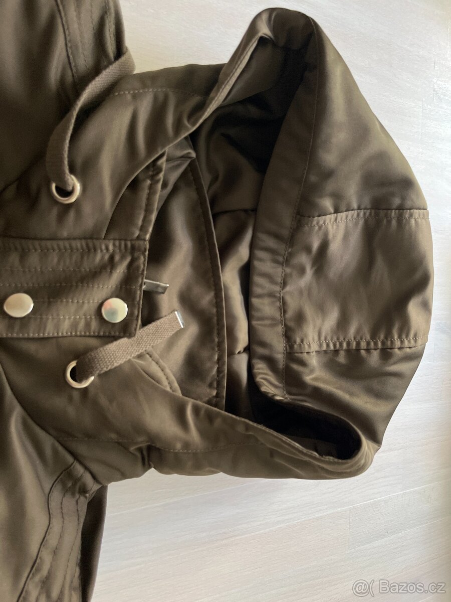 Nová dámská khaki bunda camaieu 2 v1 vel 38 - 3