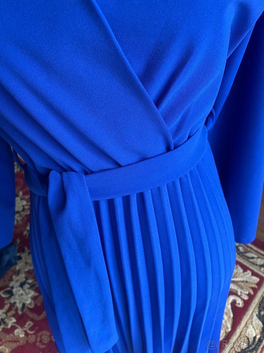 Krásné, nové, královský modré šaty vel.M - 3