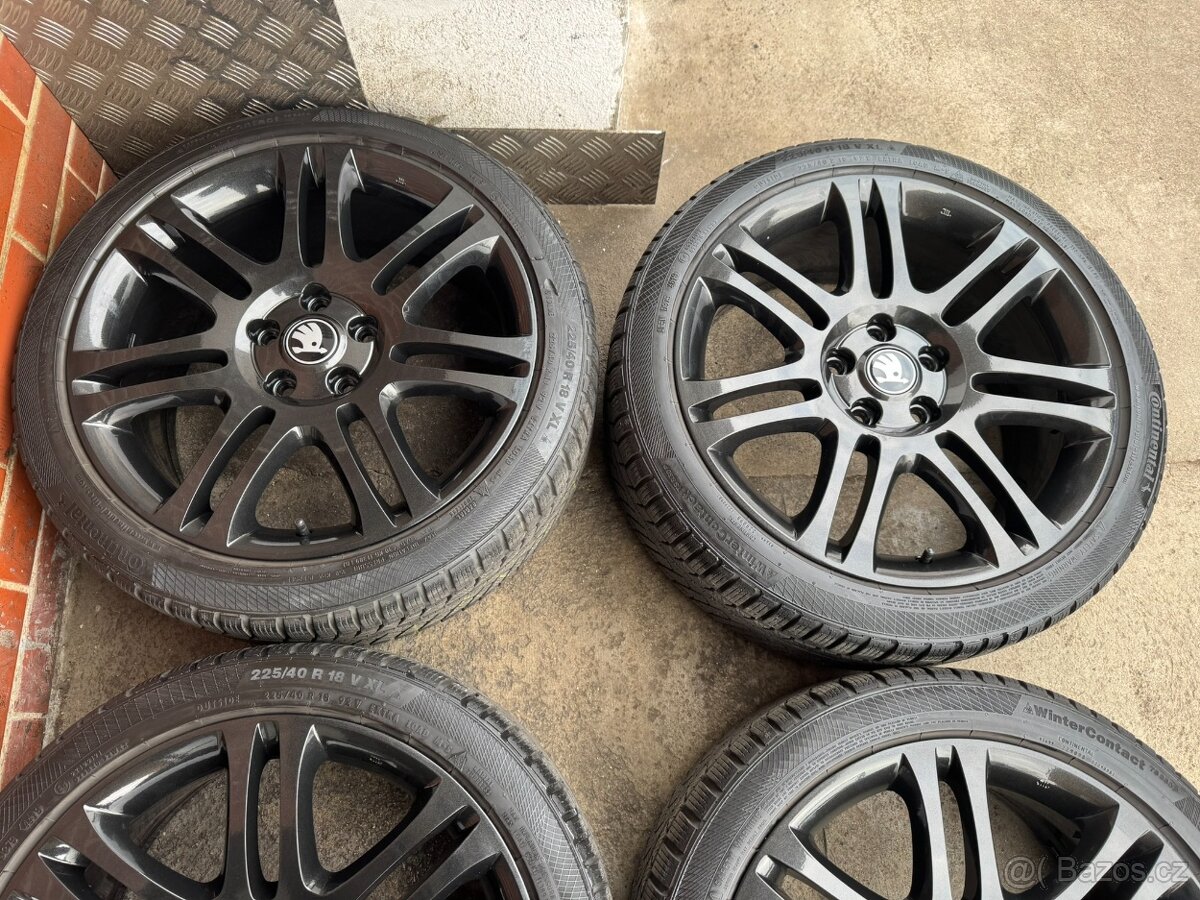 Alu 18" 5x112 škoda THEMISTO BLACK SUP2 zimní 88% , TOP - 3