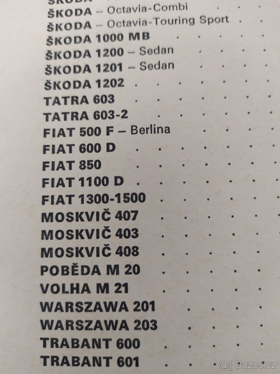 SCHEMATA ELEKTRICKÉHO. ZAP. OS. AUT. I., 1968 - 3