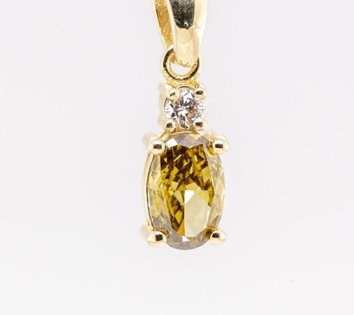 14K přívěšek s diamanty 0,55ct - certifikát AIG - 3