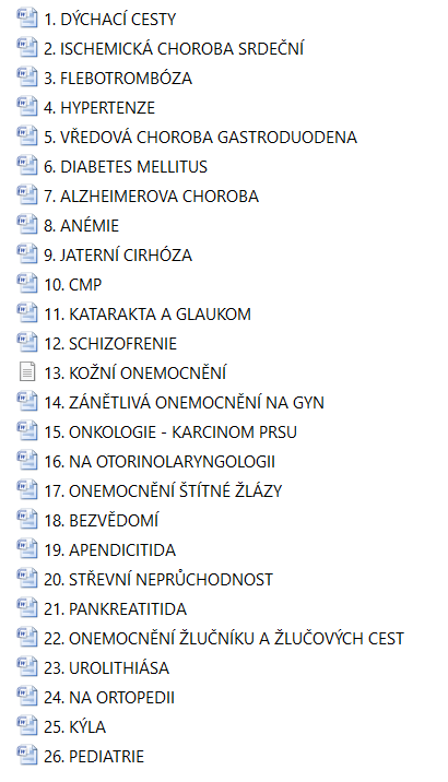 Maturitní otázky - ČJ, AJ, PSYCHOLOGIE, OŠETŘOVATELSTVÍ - 3