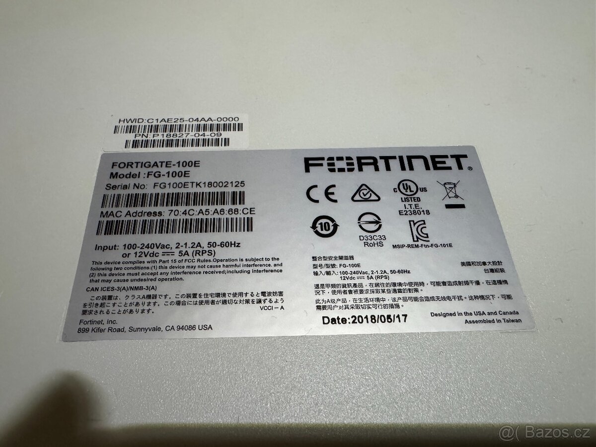 Firewall Fortigate FG-100E - 3