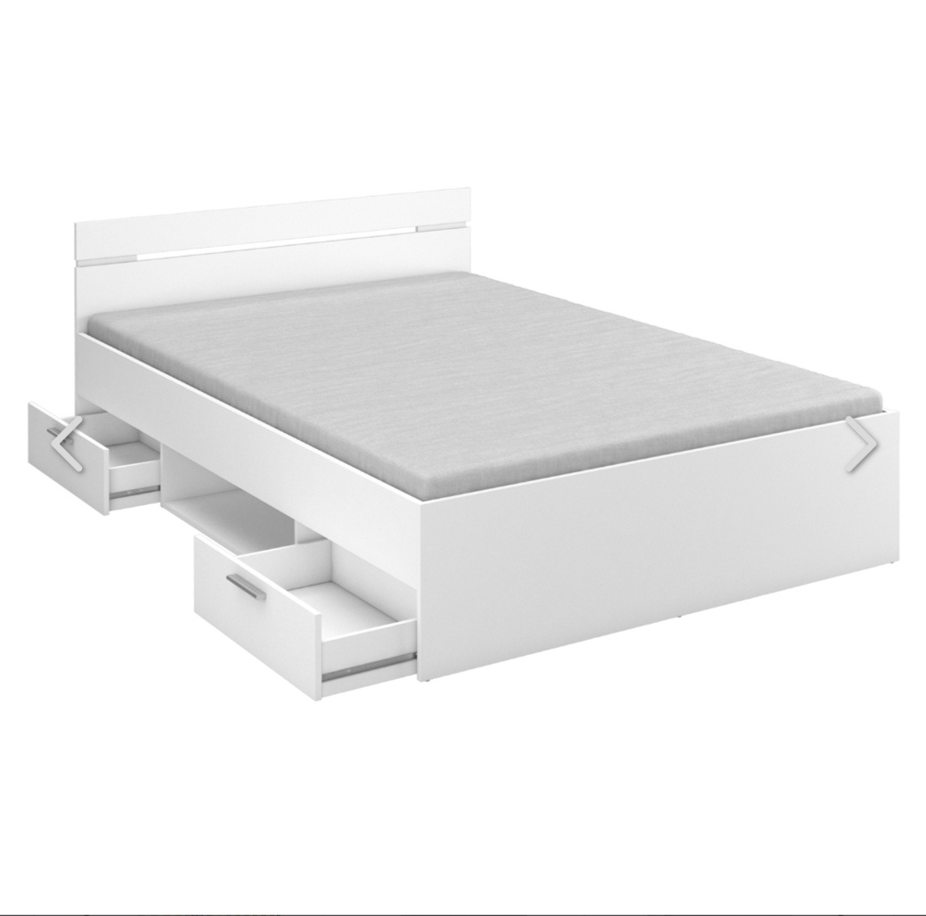 Multifunkční postel 140x200 MICHIGAN perleťově bílá - 3