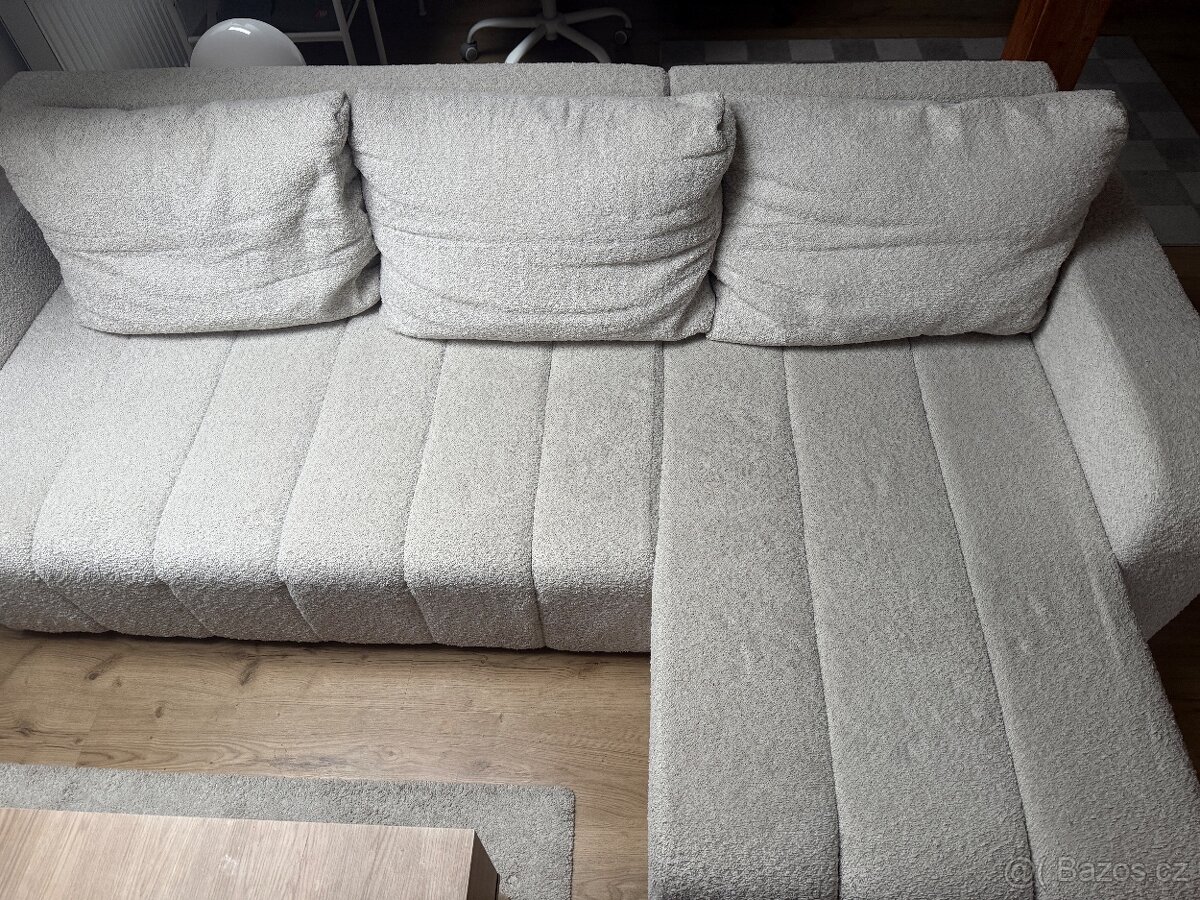 Rohová rozkládací sedací souprava Modena I Béžová - 3