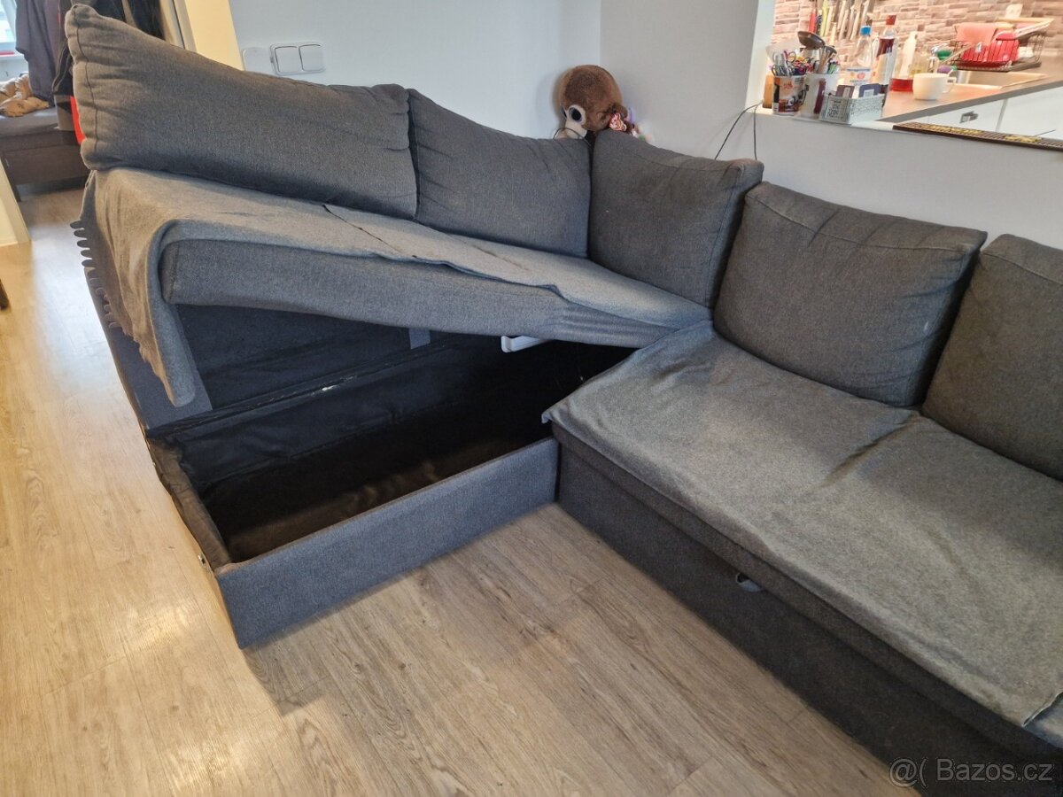 Rohová sedací souprava Sconto LIMONE šedá 4dílná - 3