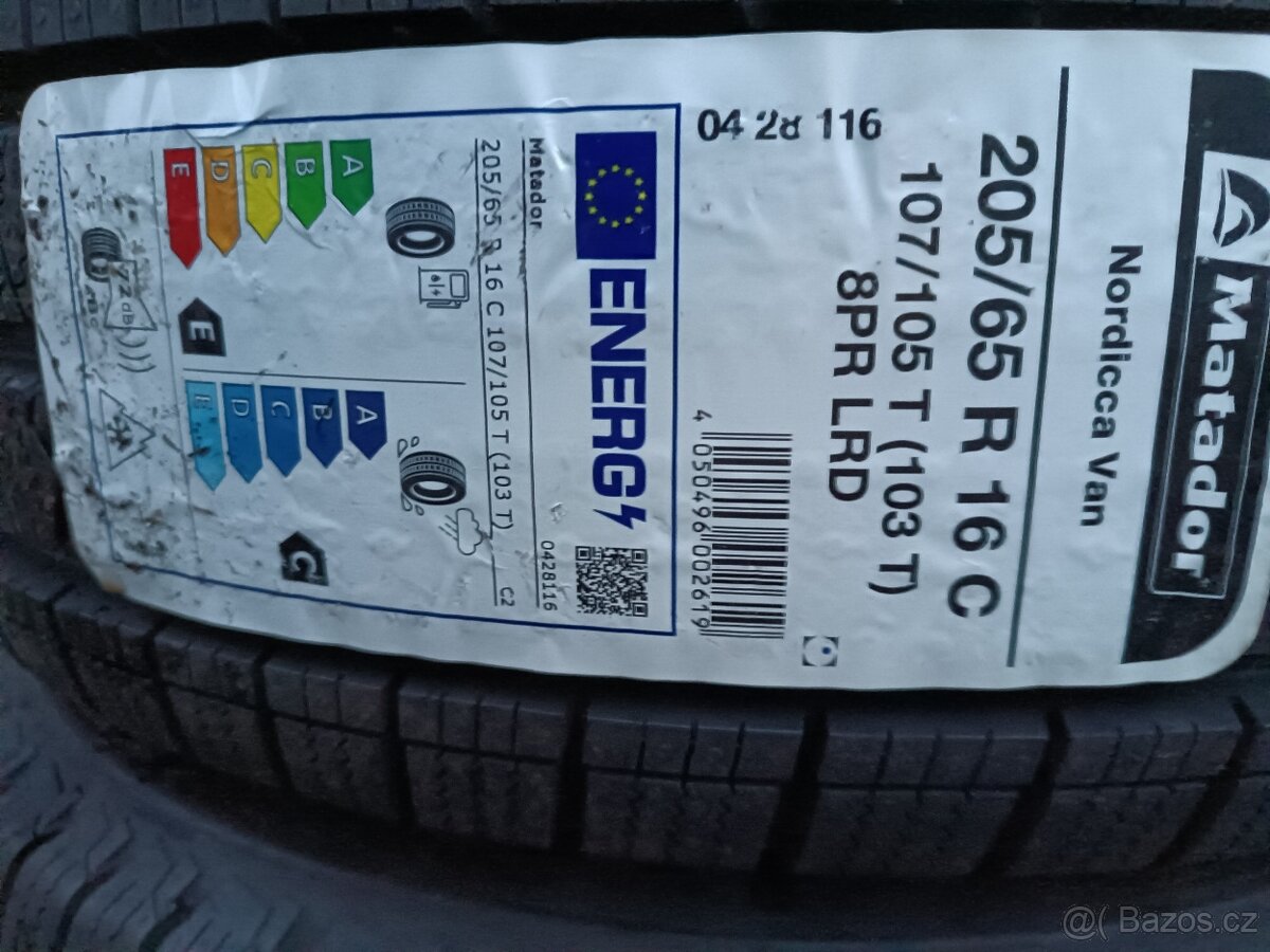 VW T5 T6 - disky 6,5x16 et51 + NOVÉ zimní 205/65/16C - 3