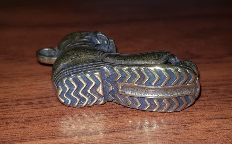 Přívěsek, Prčice, škrpál, botička, mosaz, pochod - 3