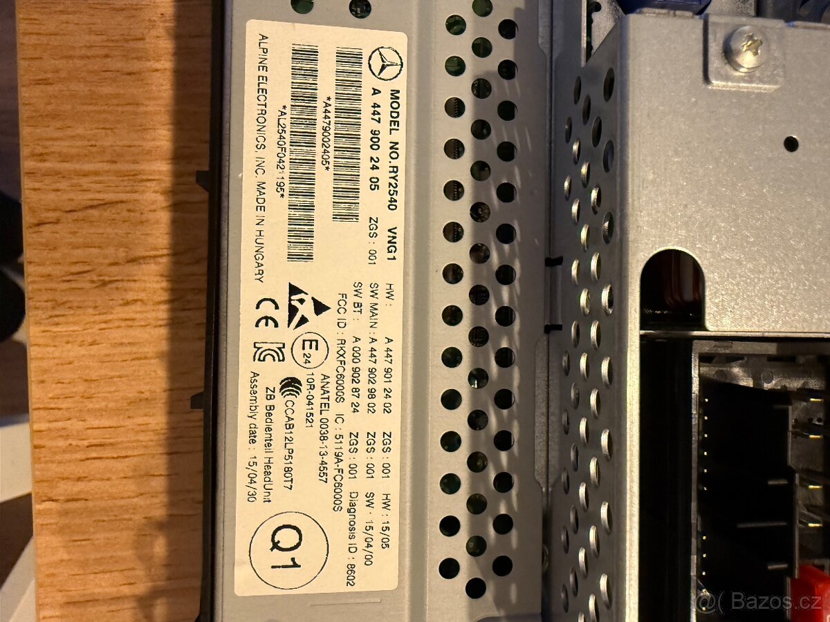 Originál rádio Mercedes Vito W447 A4479002405 - 3