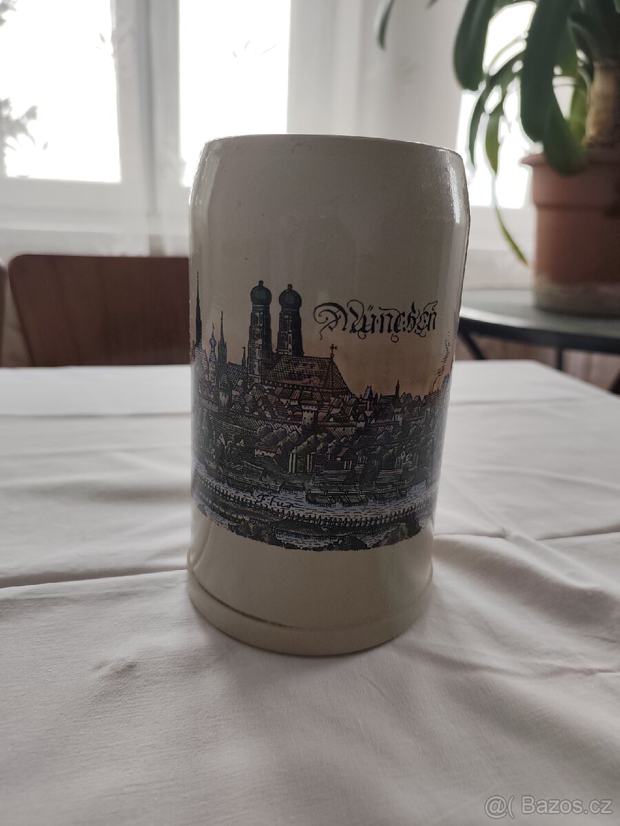 keramický pivní korbel - 3