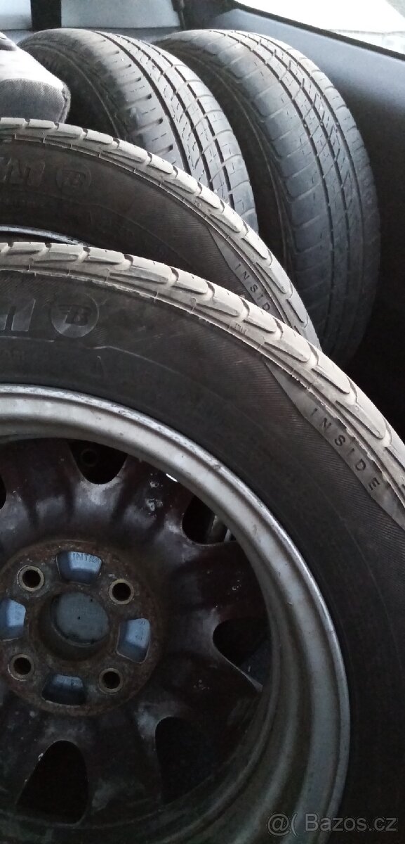 PRODÁM SADU LETNÍ KOL OPEL R14 165/65 4X100 - 3