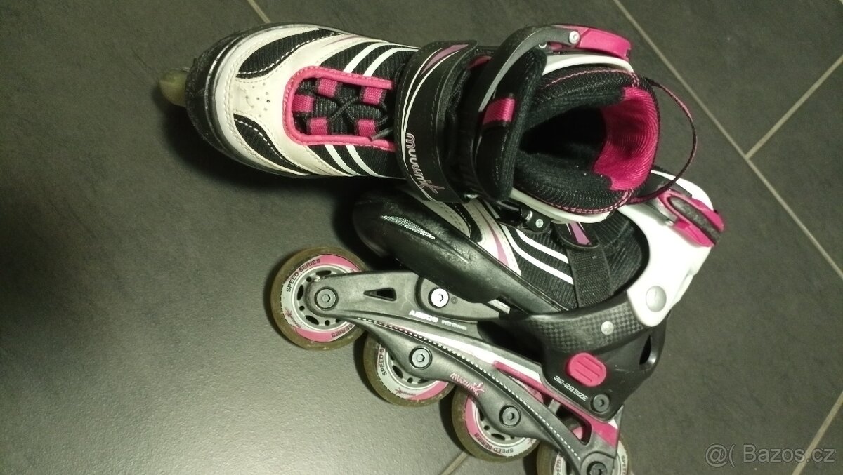 Prodám dívčí rostoucí in-line brusle Muuwmi - 3