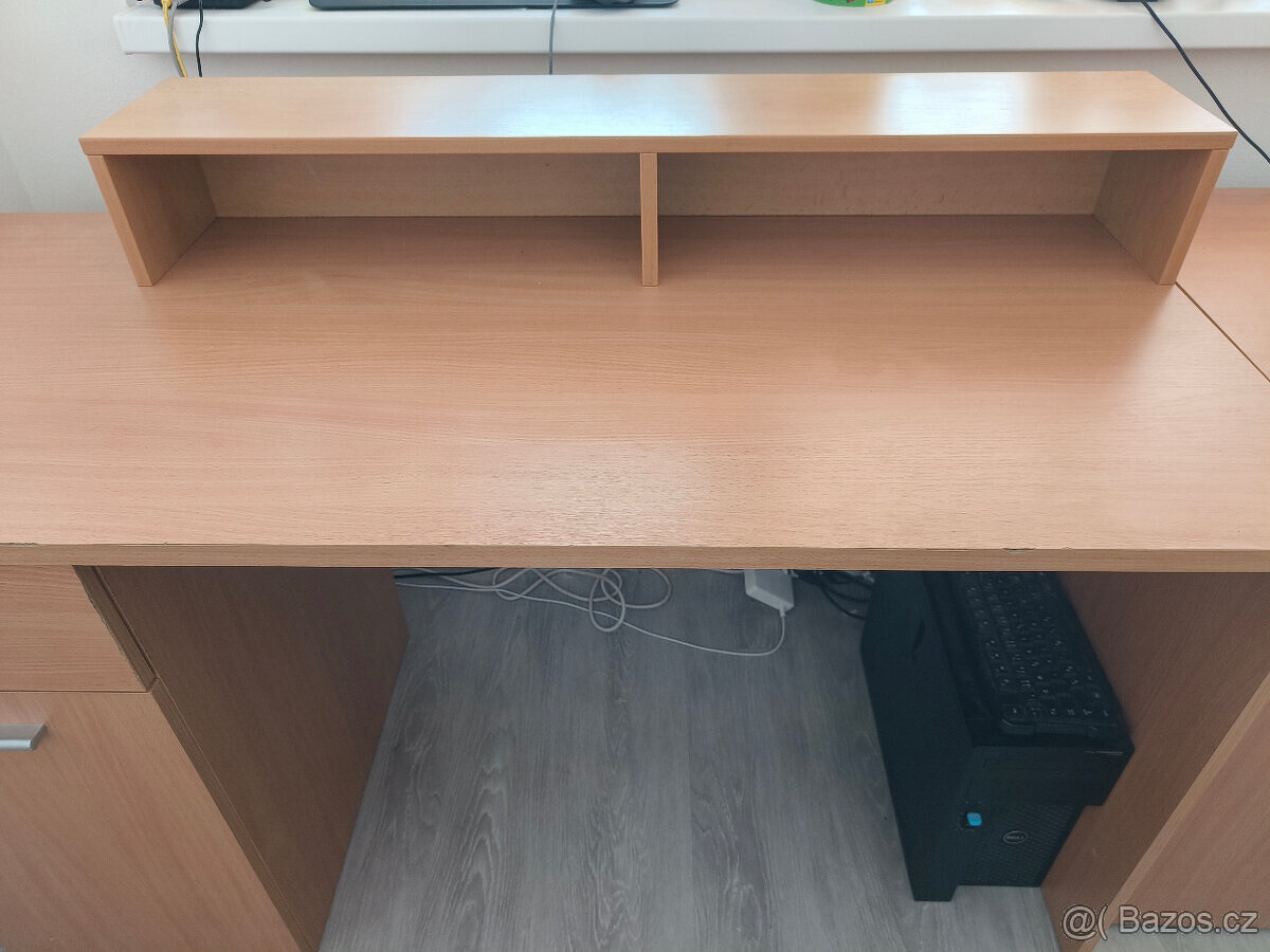 Psací stůl s úložným prostorem a podstavcem - 3