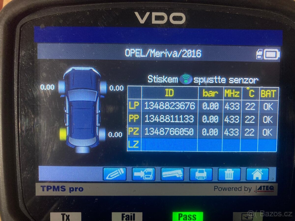 Originální OE čidla tlaku TPMS Opel, Chevrolet - 3
