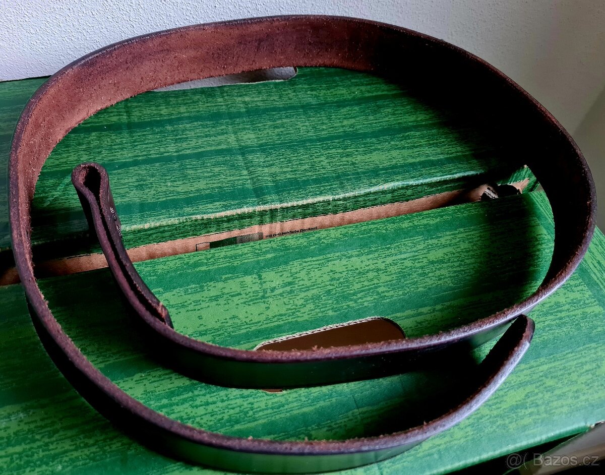 Pásek, opasek, kožený - ruční česká práce - nový, nepoužitý - 3