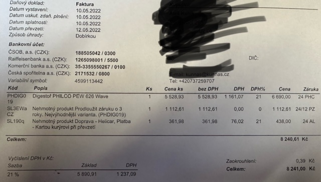 Digestoř Philco PEW 626 wawe - nová - 3