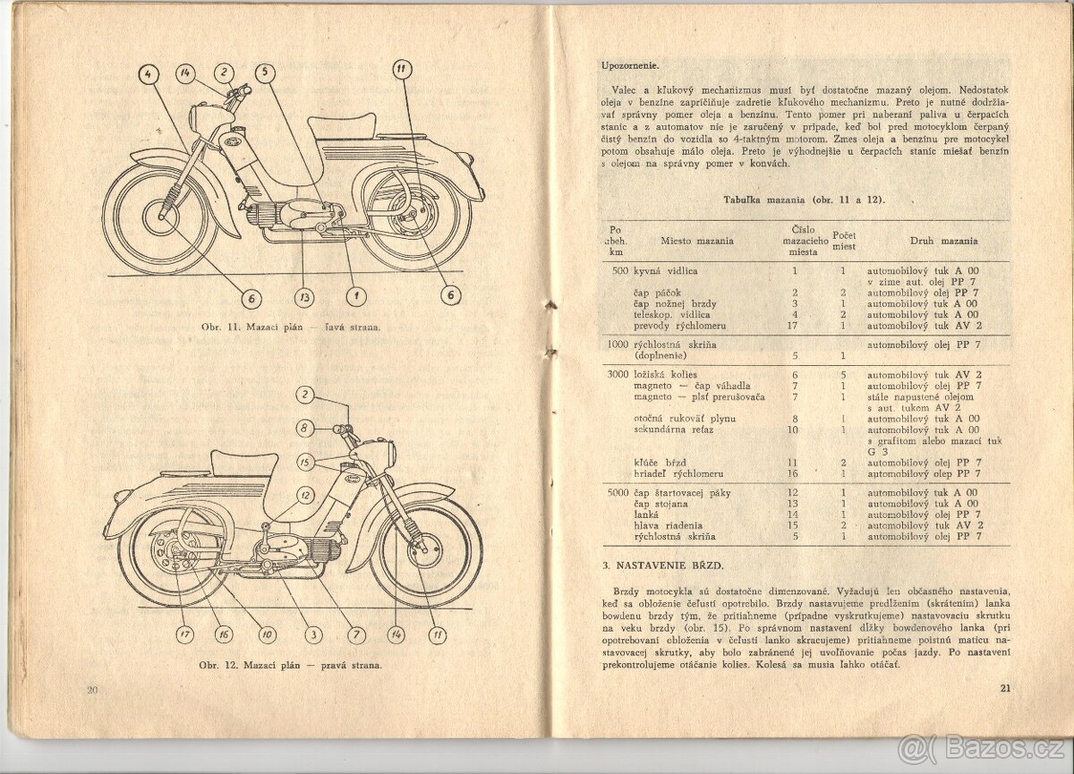 návod JAWA 50 ccm typ 555 - 3