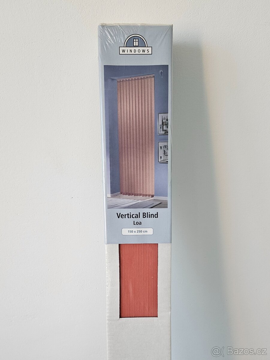 Nové vertikální žaluzie 150 x 250 cm, krémové / cihlové - 3