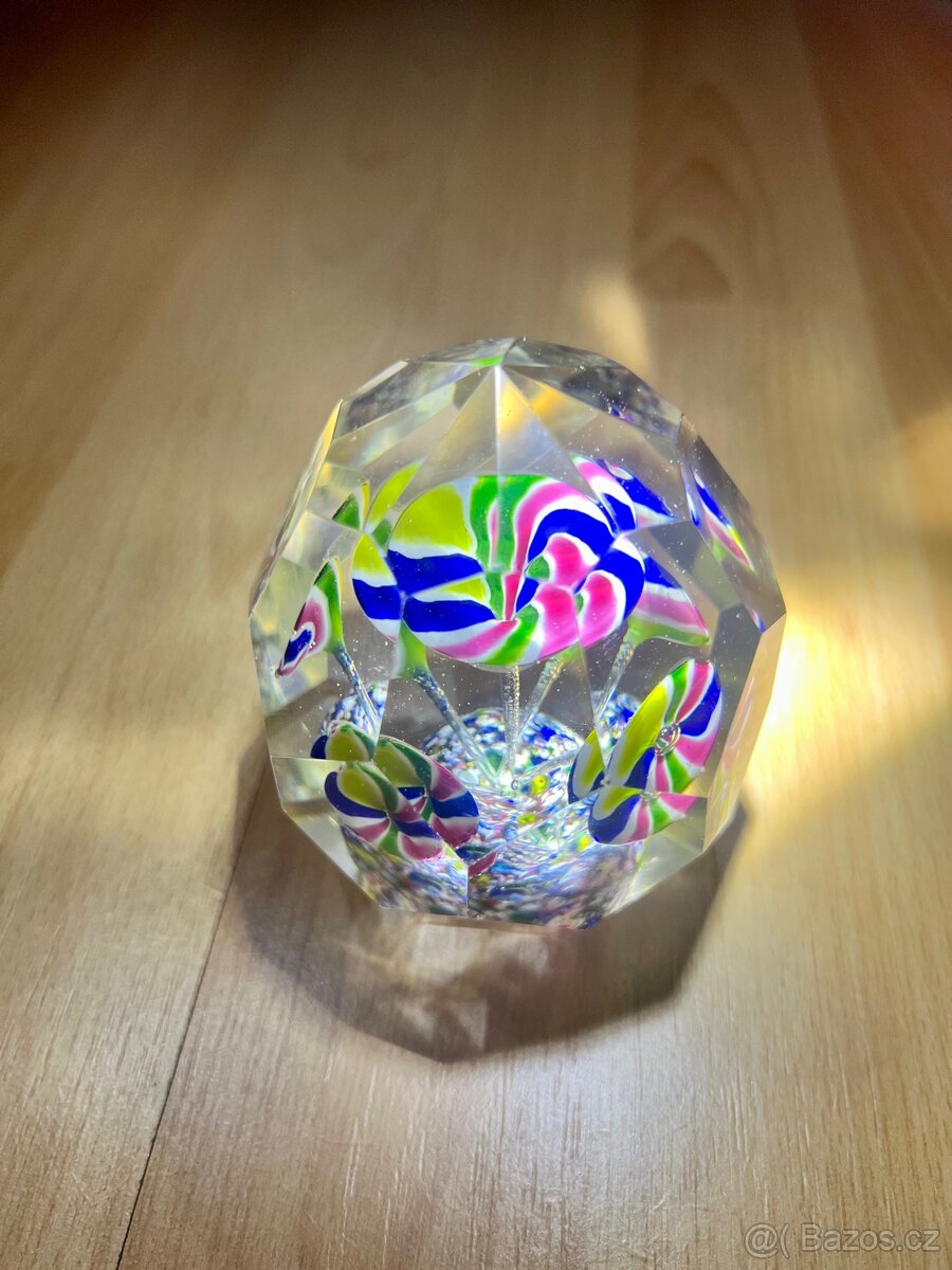 Starožitné skleněné těžítko - 3