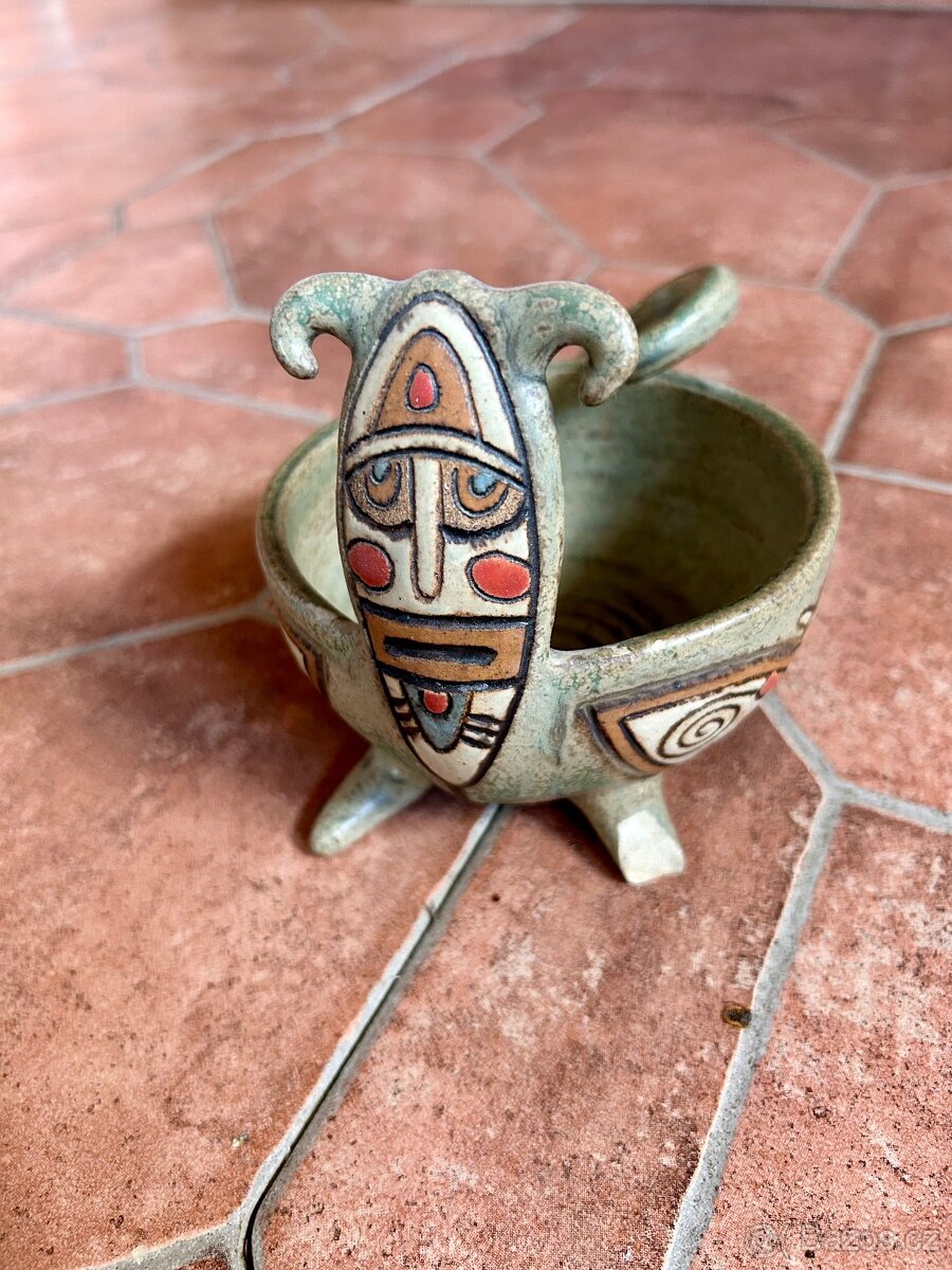 Sada zelené keramiky s kočkami - 3