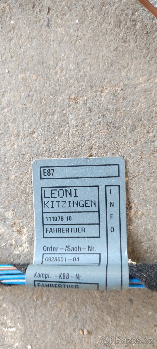 Kabelové svazky do předních dveří BMW e87/91 - 3