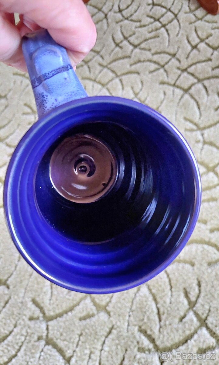 Modrý keramický púllitr - 3