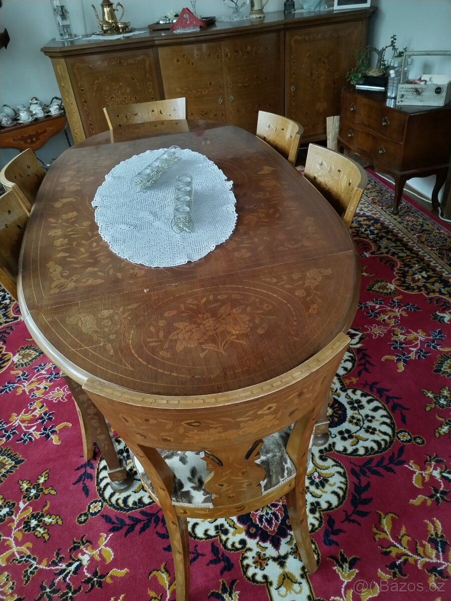 Starožitný nábytek - intarze - 3