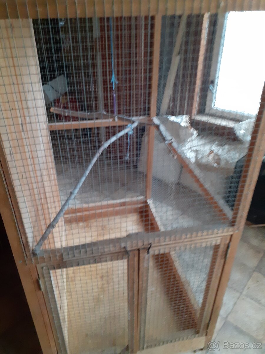 Velká voliera pro papoušky, malá klec - 3