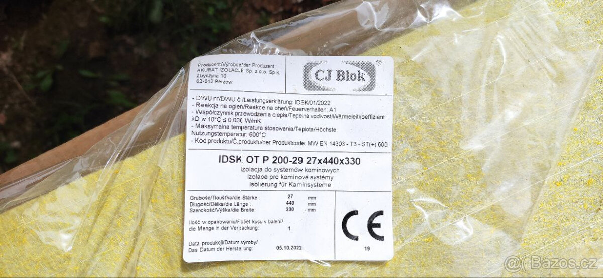 Čistící dvířka, izolace komína, středící objímka, rudomal - 3