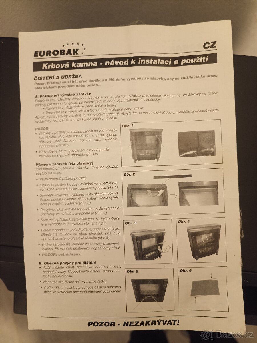 Krbová kamna elektrické Euroback NDY-20 - 3