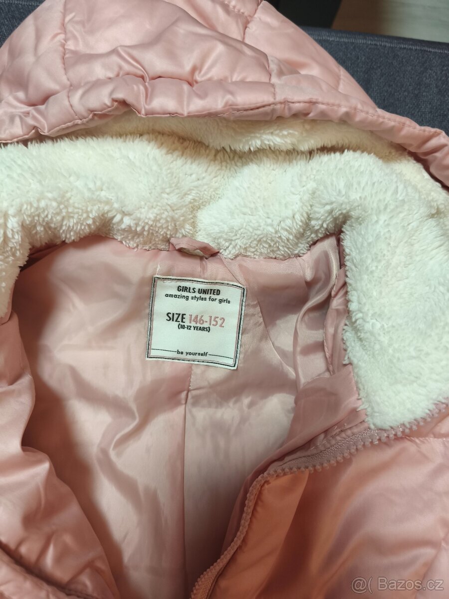 Dívčí zimní bunda + rukavice - 3