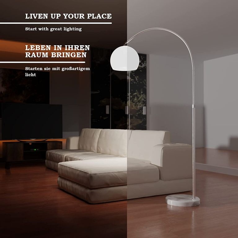Jago Stojací oblouková lampa, bílá, 130 - 180 cm - 3