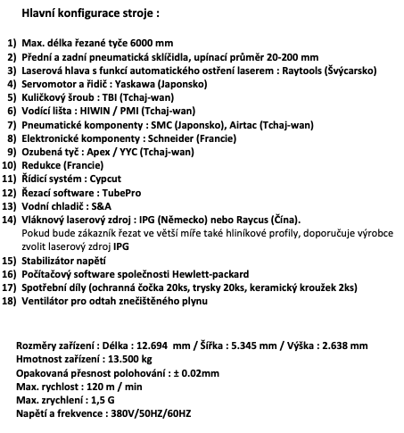 Trubkový laserový řezací stroj TVARcut LF60M - 3