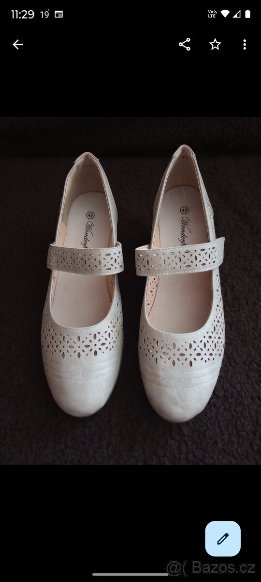 Nové béžové lodičky č.42 - 3