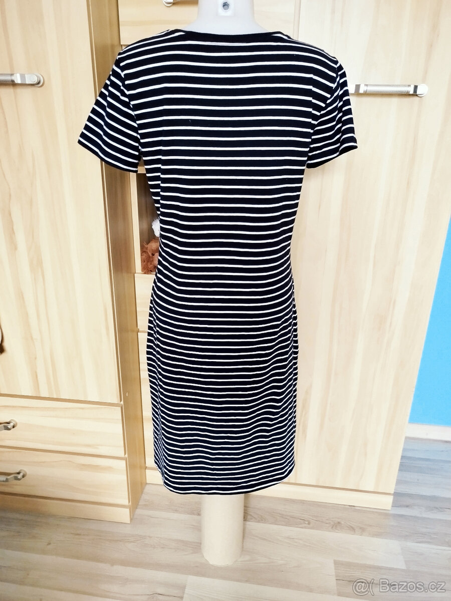 černobílé pruhované šaty, zn.Basic - 3
