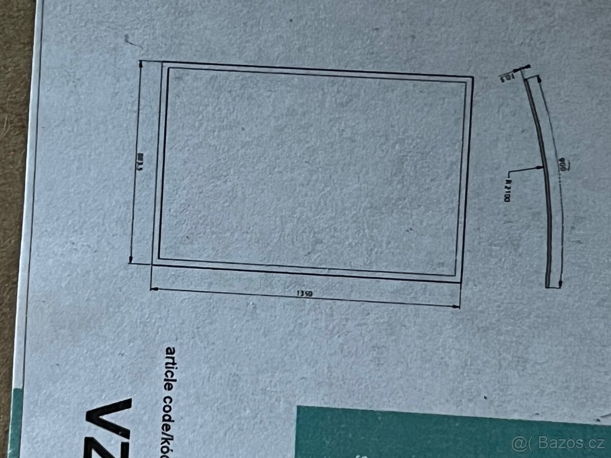 Vanová zástěna Laguna 88,5x135 - 3