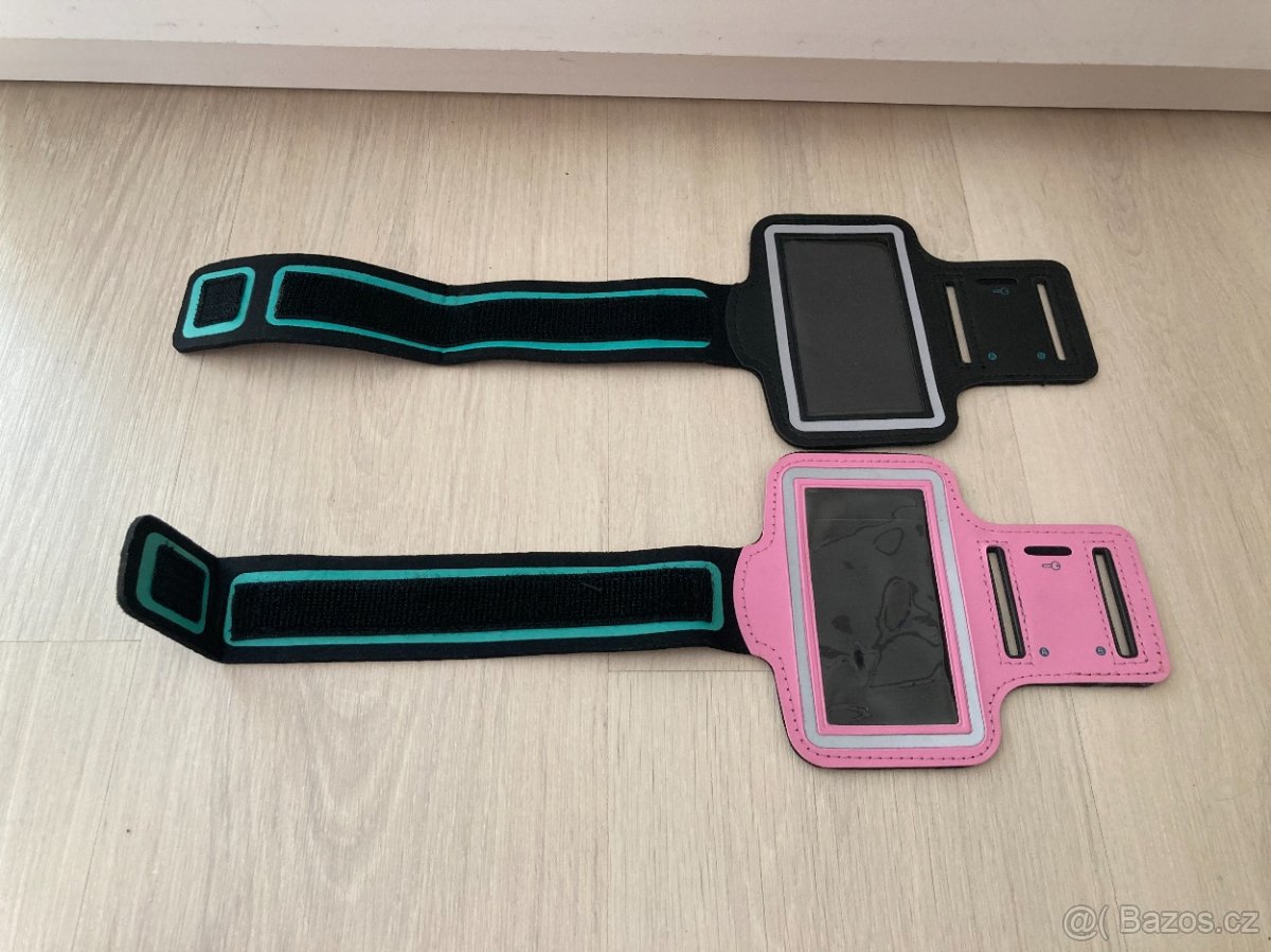 Obal na mobil na běhání/kolo apod. nový černý/růžový - 3