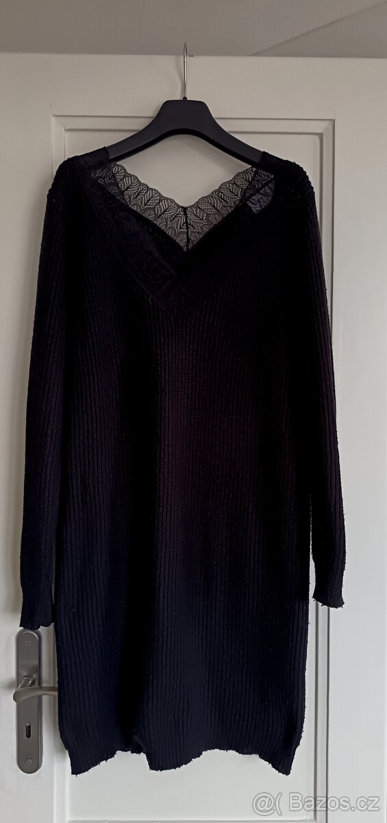 Pletené šaty s krajkou Vila - 3