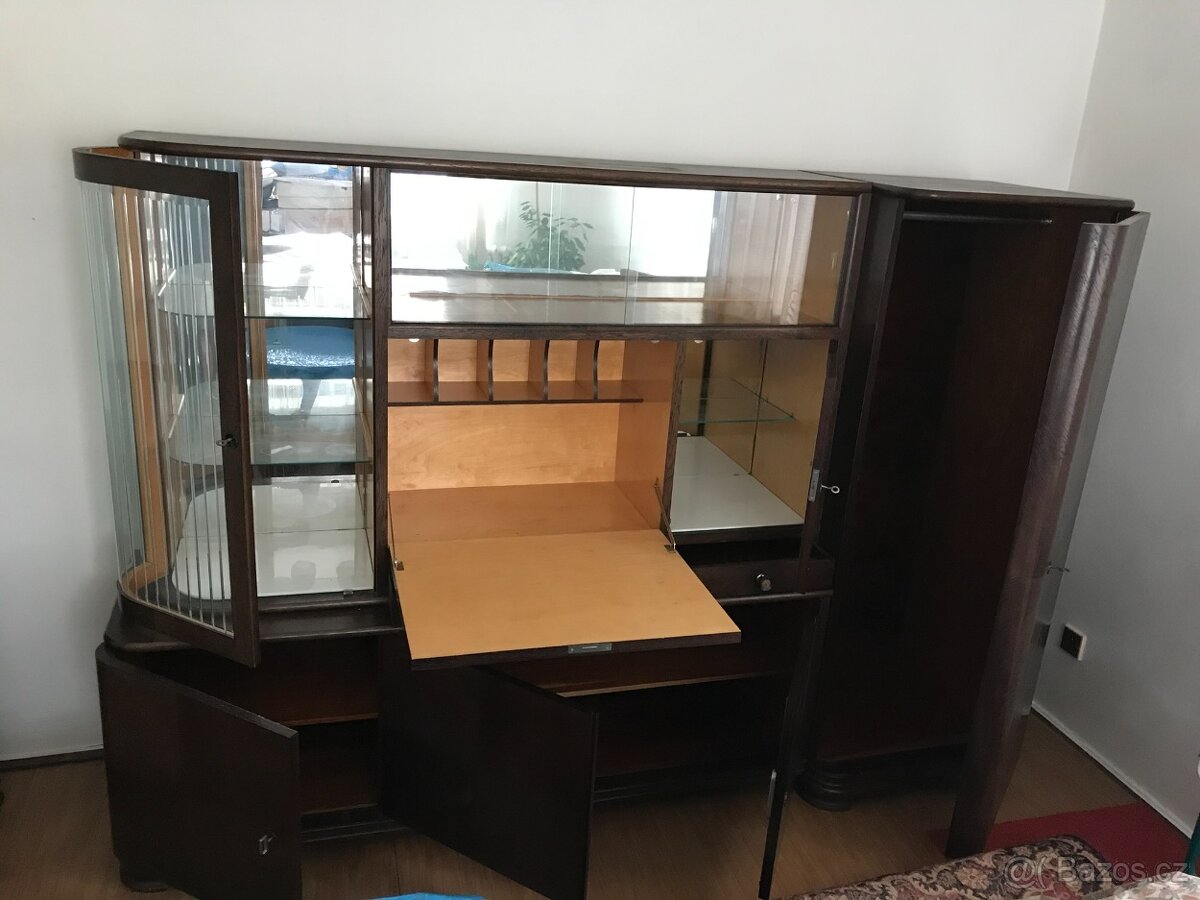 Starožitná nábytková stěna (sekretář) - 3