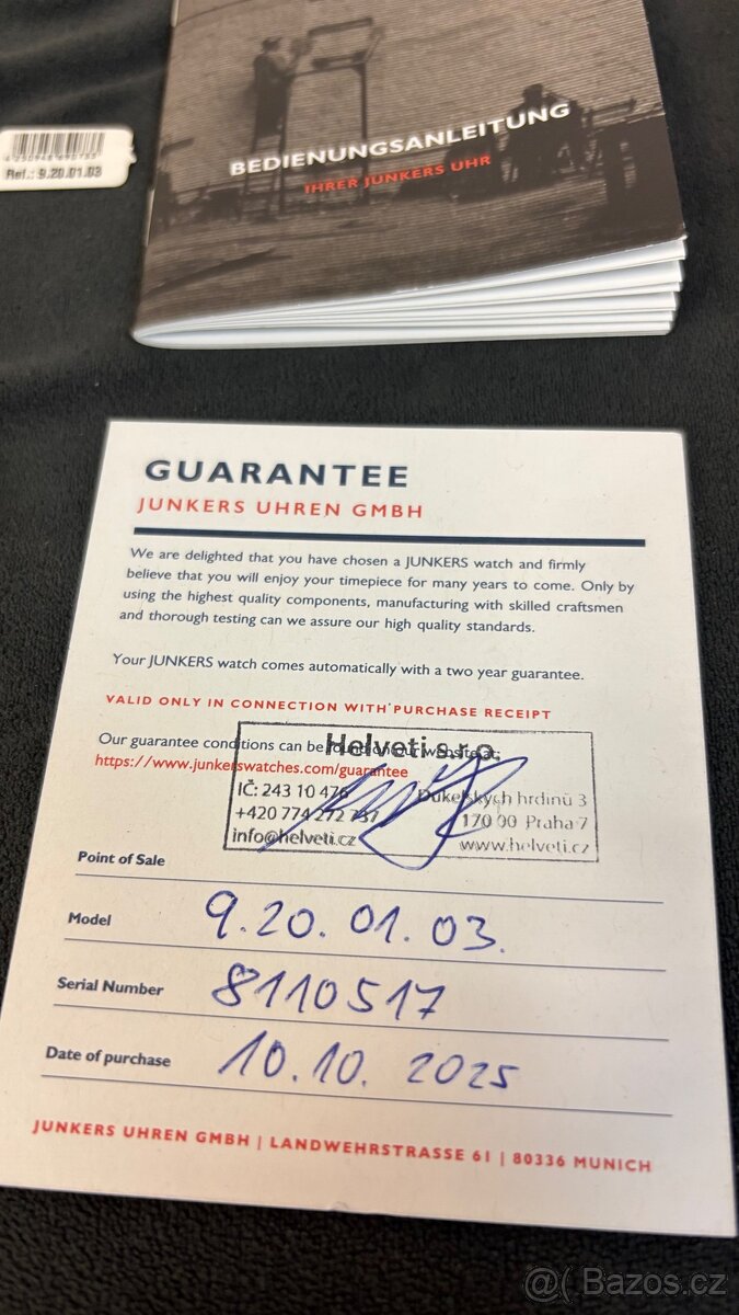 Junkers panské hodinky sappire crystal - 3