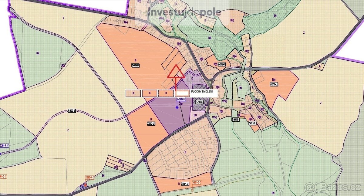 Prodej podílu 1/2 pole 6 800 m², Kornatice - 3