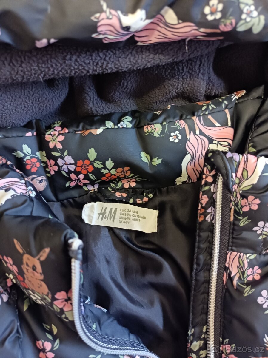 Dívčí zimní bunda + čepice - 3