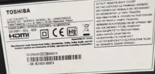 Toshiba televize 24¨ (24WA2063DG) - 3