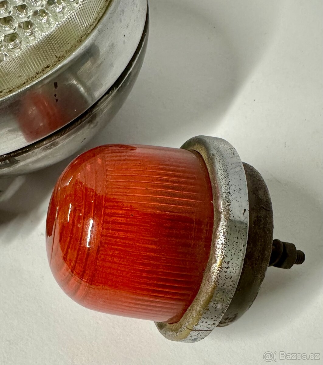 3x světlo světlomet staré pro auto moto RETRO KOUSKY - 3